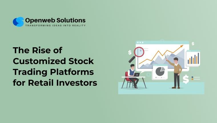 Customized stock trading platform interface showing market charts and analytics for retail investors