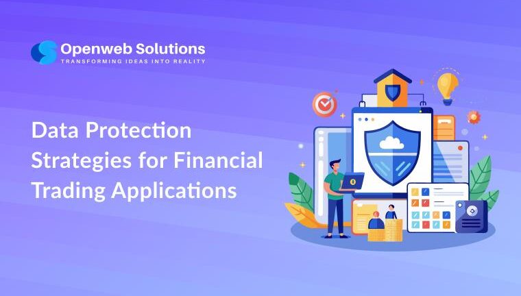Illustration of data protection strategies for financial trading applications with secure digital interface