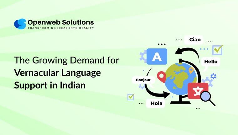 Illustration of stock market app in India supporting multiple vernacular languages