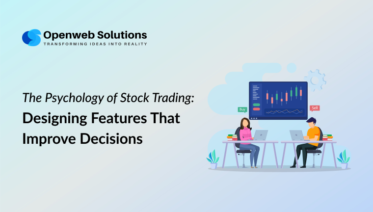 Stock trading platform interface designed to improve decision-making using behavioral psychology principles