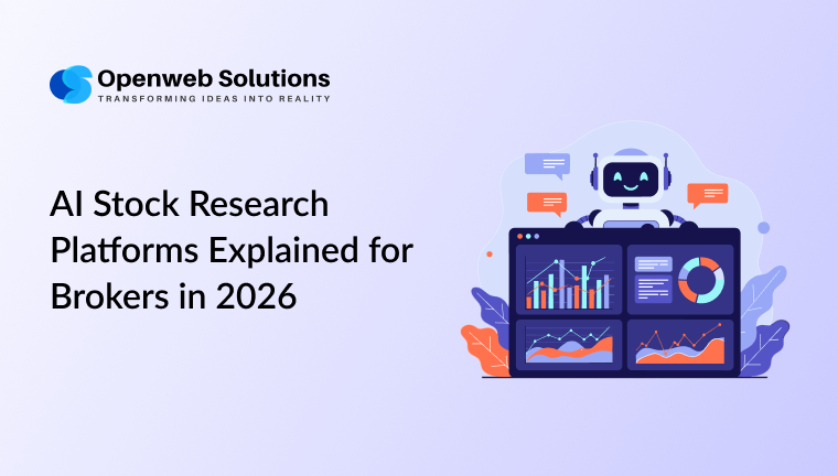AI stock research platforms explained for brokers featuring real-time analytics, machine learning insights, and automated stock market research tools.