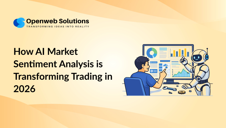 AI trading platform displaying real-time market sentiment dashboard