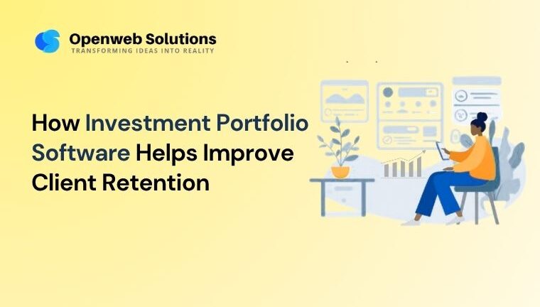 Investment portfolio software displaying client performance reports