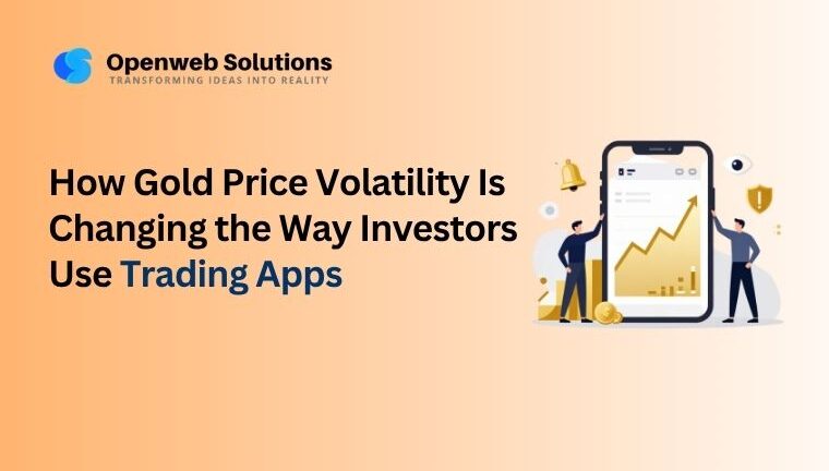 Gold price volatility displayed on a digital trading platform with real-time market data